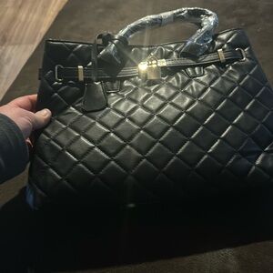 Badgley Mischa Black Quilted with a key lock